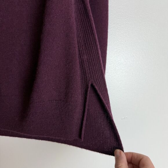 Vince Mock Turtleneck Wool & Cashmere Purple Sweater Women’s Size Small - Picture 2 of 13